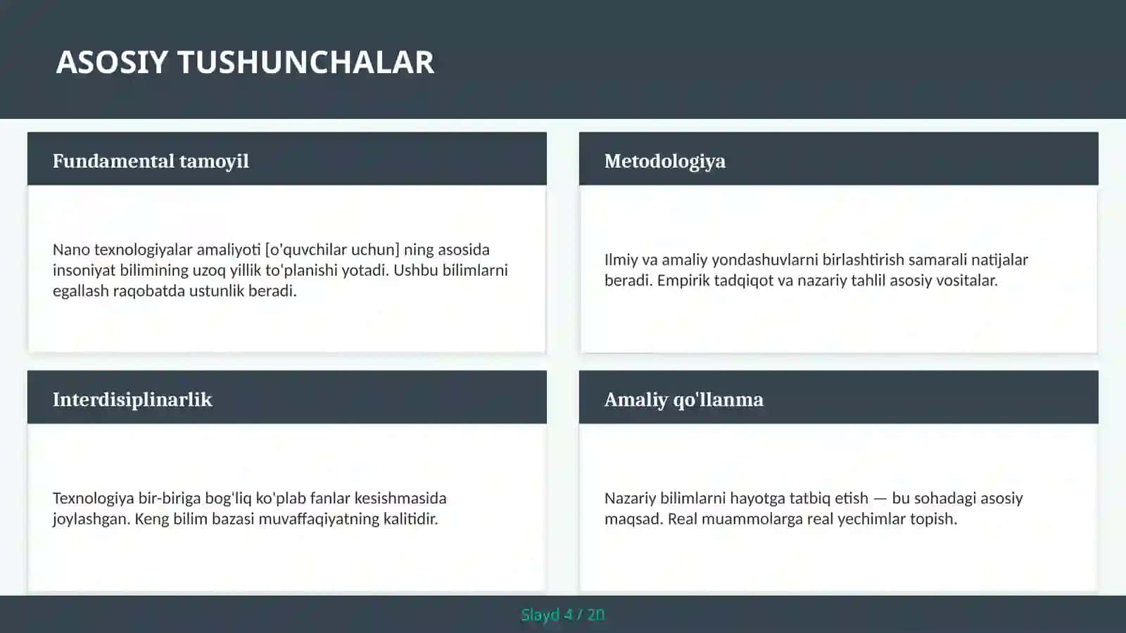 Nano texnologiyalar amaliyoti [O'quvchilar uchun] 4