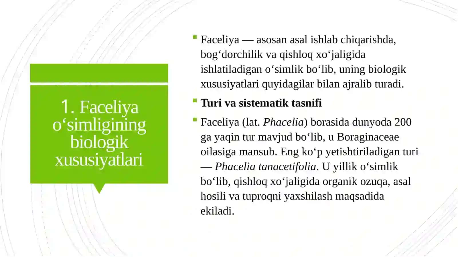 FACELIYA OSIMLIGINING BIEKOLOGIK XUSUSIYATLARI 4