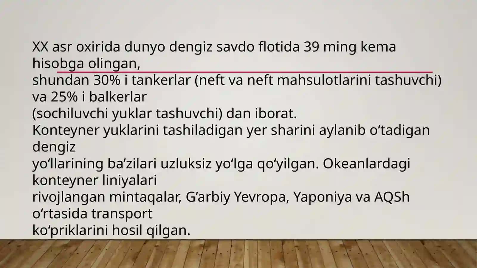 Suv transporti hududiy rivojlanishi va asosiy tarmoqlari 4
