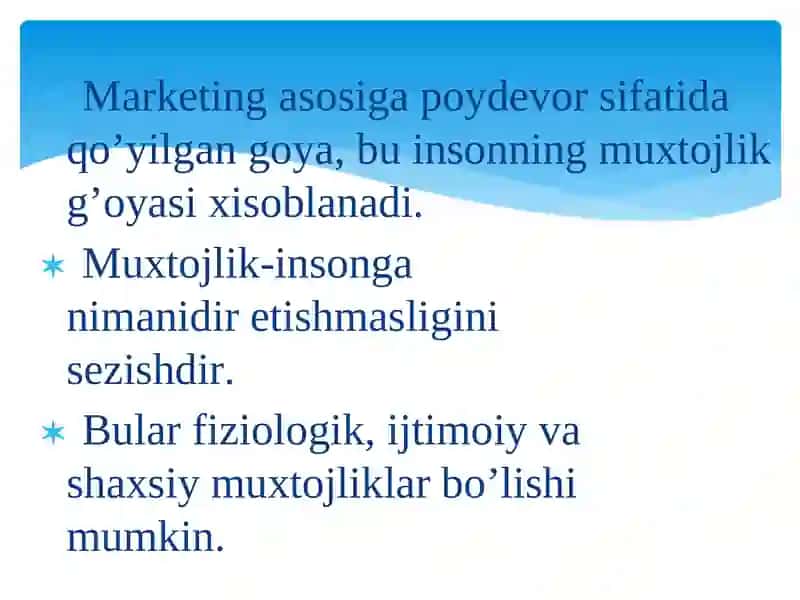 Мarketing nazariyalari va konsepsiyalari 4