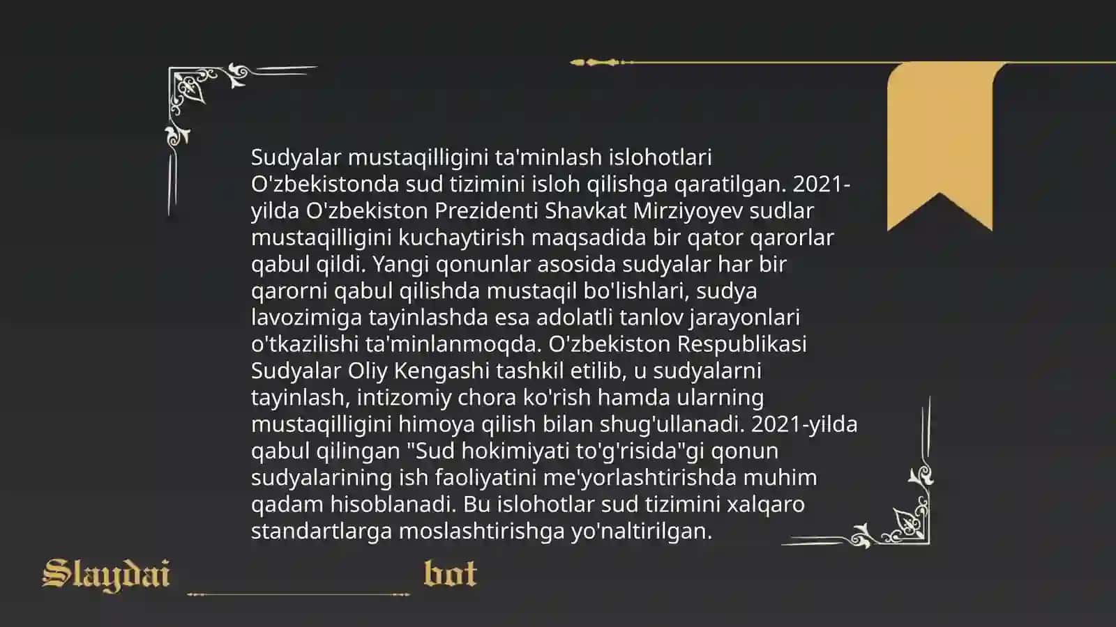 Mustaqillik yillarida O'zbekistonda sud huquq tizimidagi islohatlar 4