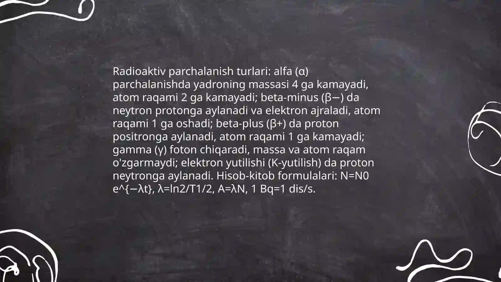 Radioaktiv ta'sir va parchalanish 4