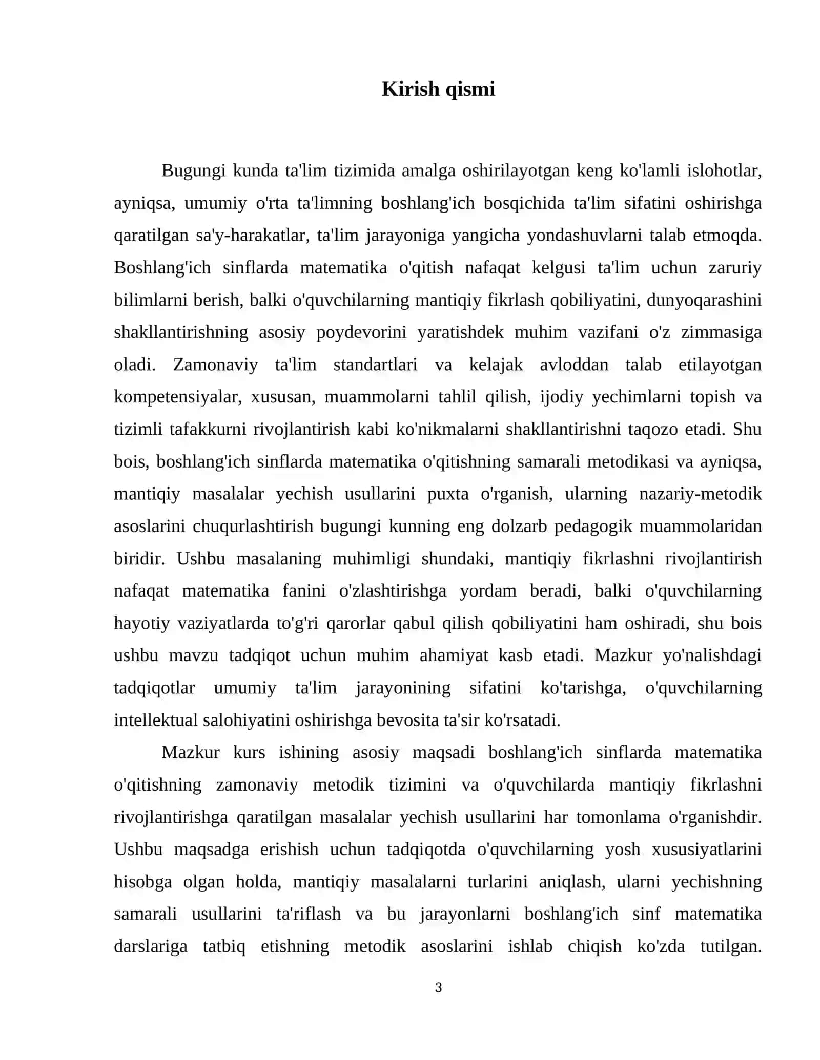 Boshlang'ich sinflarda matematika o'qitish metodikasi va mantiqiy masalalar yechish usullari 4
