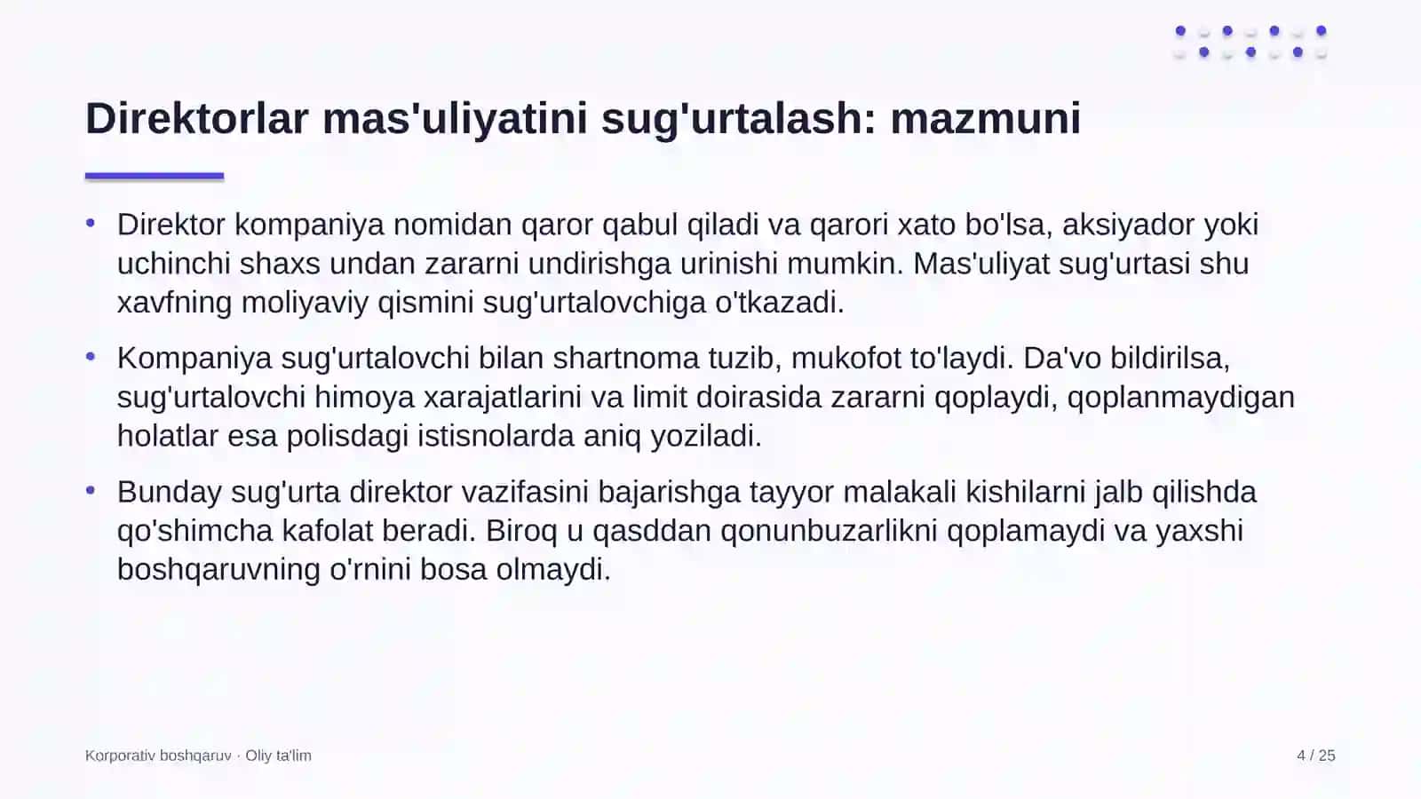 davlat byudjeti tizimida direktorlar mas'uliyatini sug'urtalash 1737 4