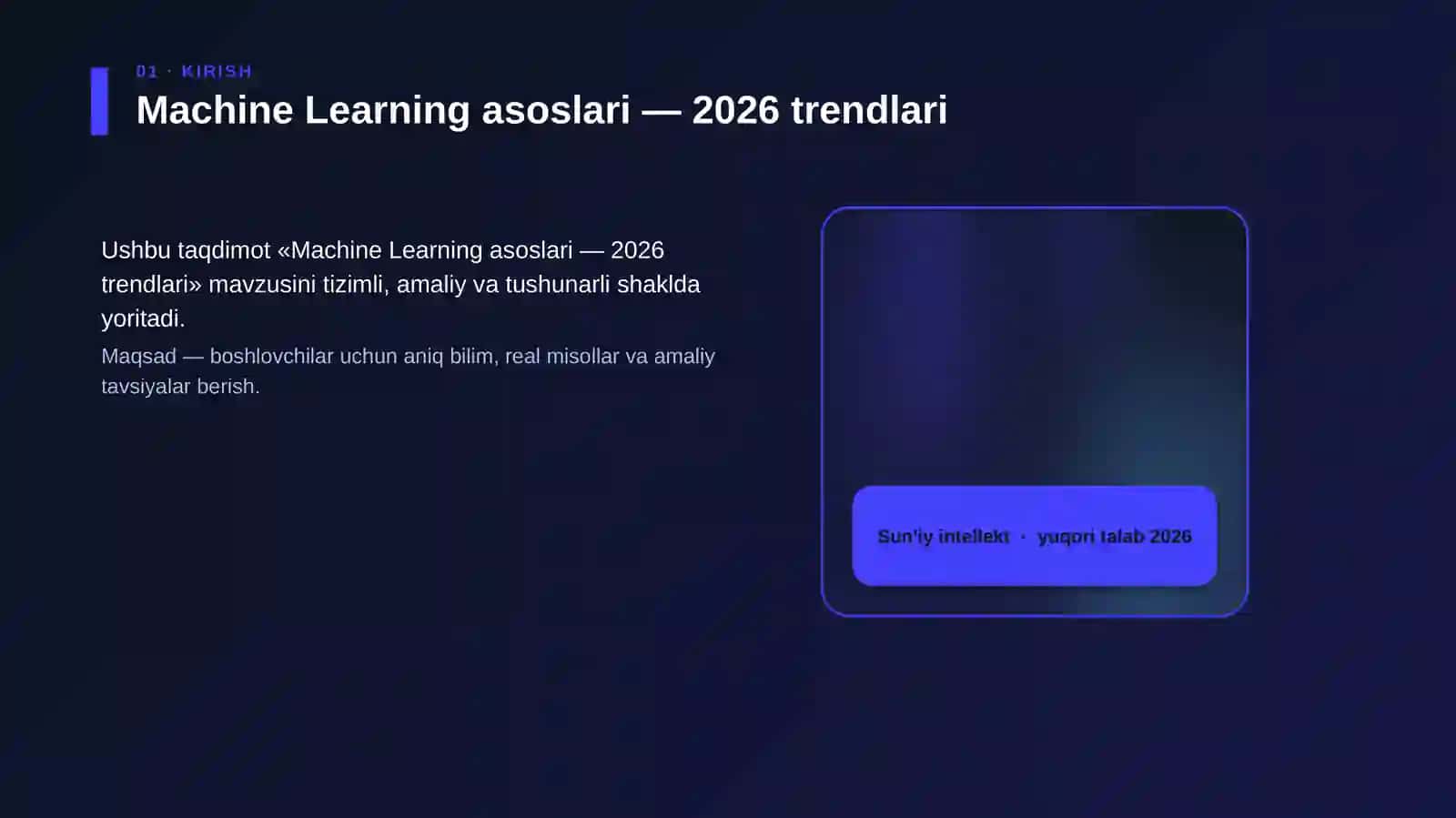 Machine Learning asoslari — 2026 trendlari 4