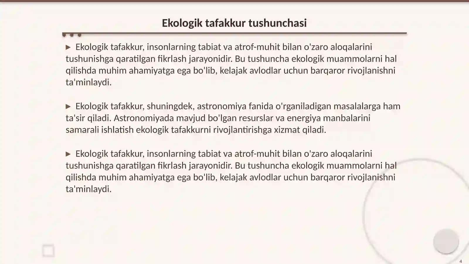 Astronomiya o‘qitishda ekologik tarbiya 4