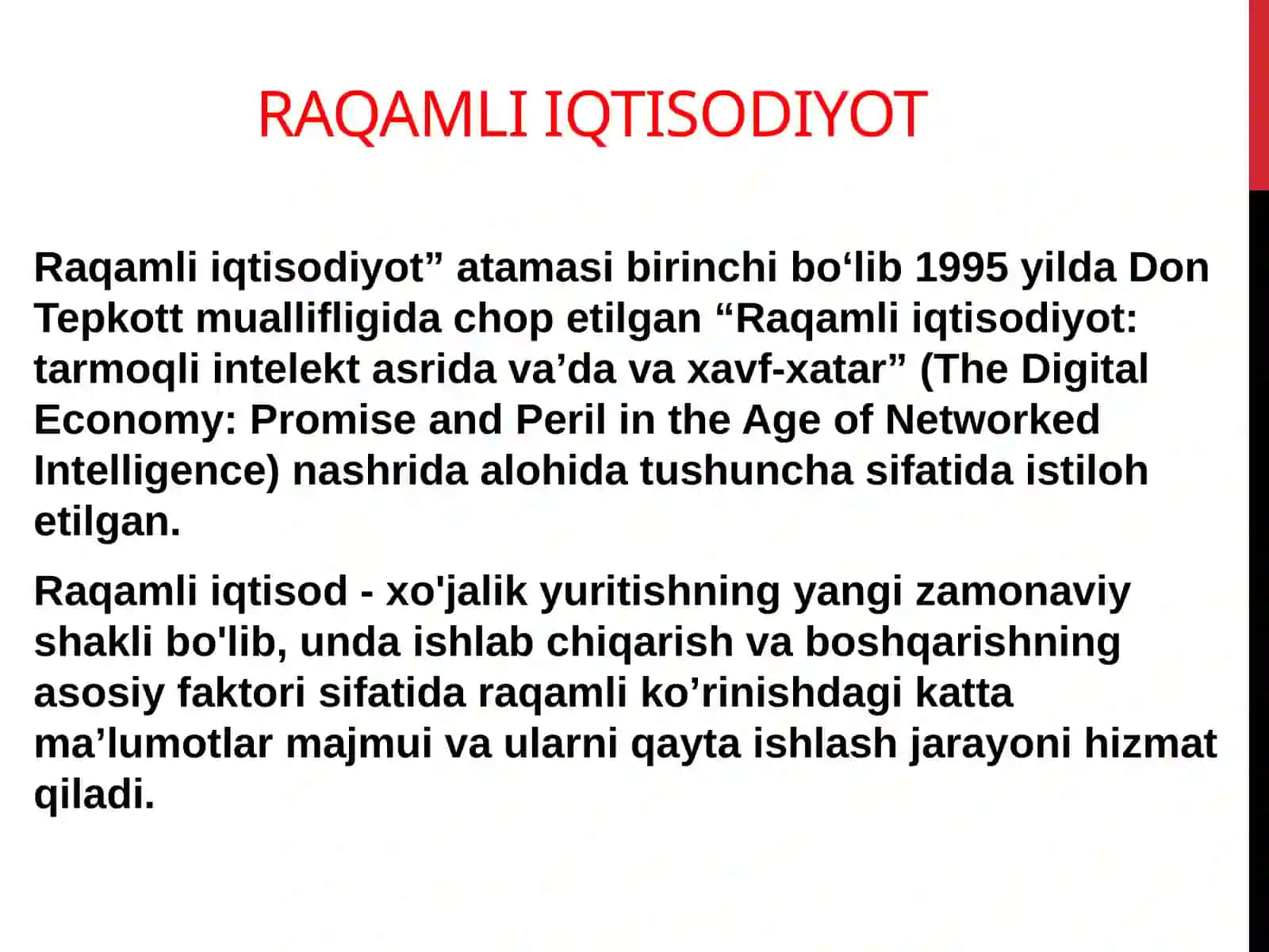Raqamli iqtisodiyotning o'rnini tahlil qilish 4