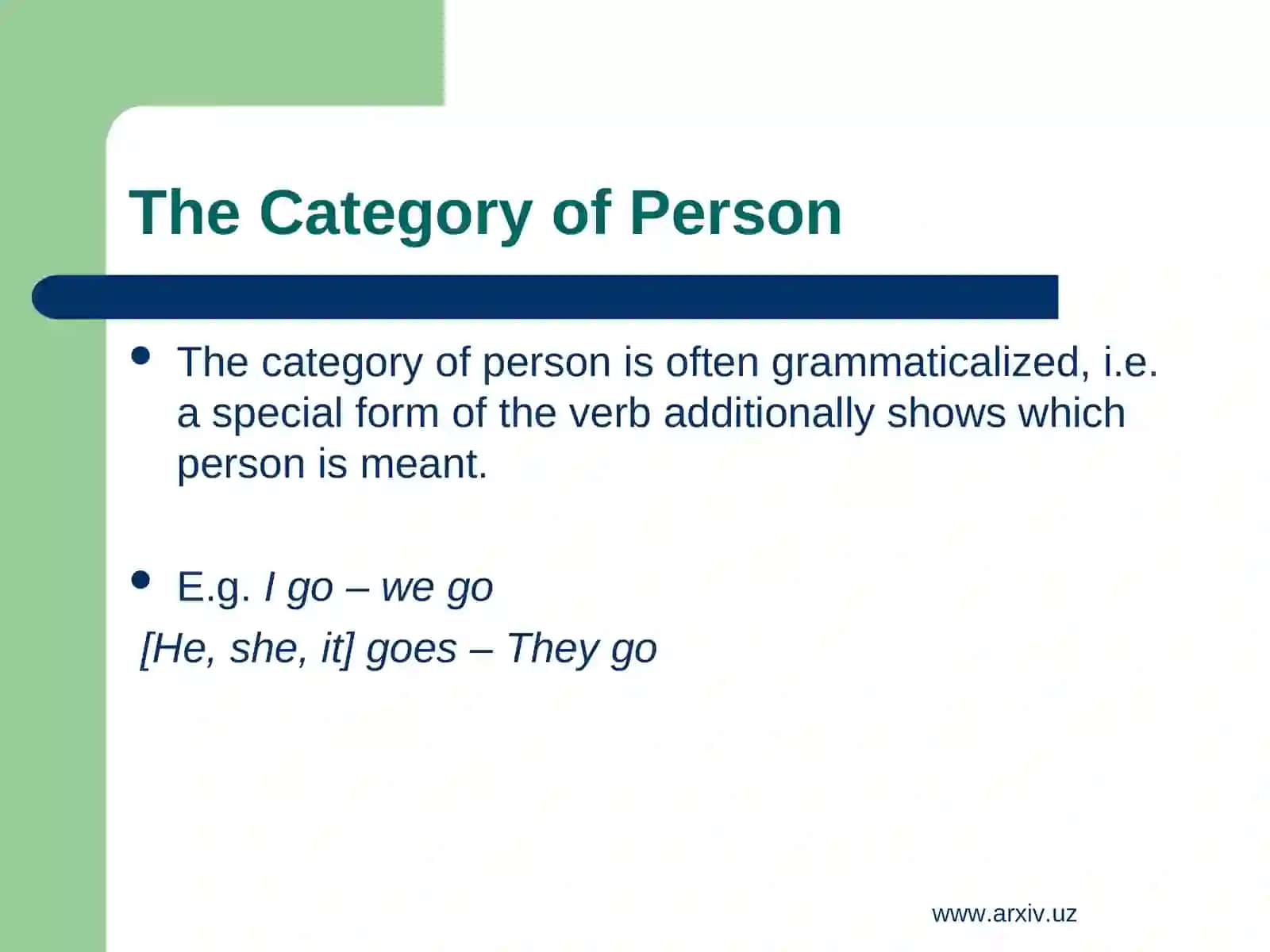 THE VERB CATEGORIES 4