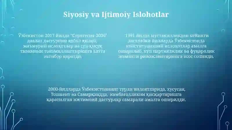 Oʻzbekistoning oʻzigaxos iqtiqlol va taraqiyoti 4