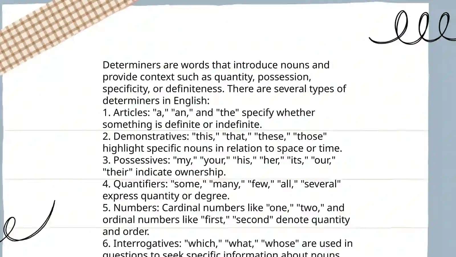Determiners 4