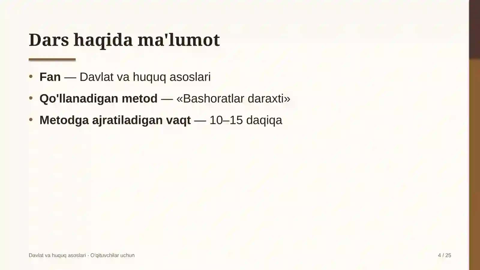 davlat va huquq asoslari darslarida bashoratlar daraxti metodidan foydalanish 7810 4