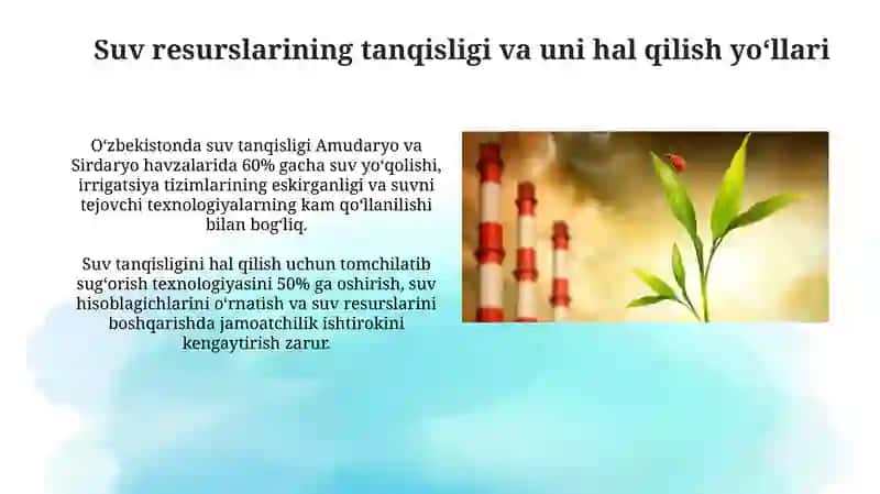 O’zbekistondagi ekologik muammolar va ularni halqilishusullari 4