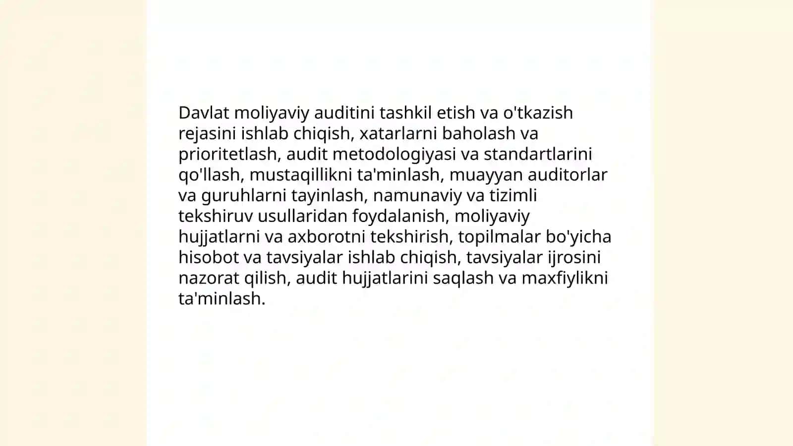 Davlat moliyaviy nazorati organlari vazifalari 4