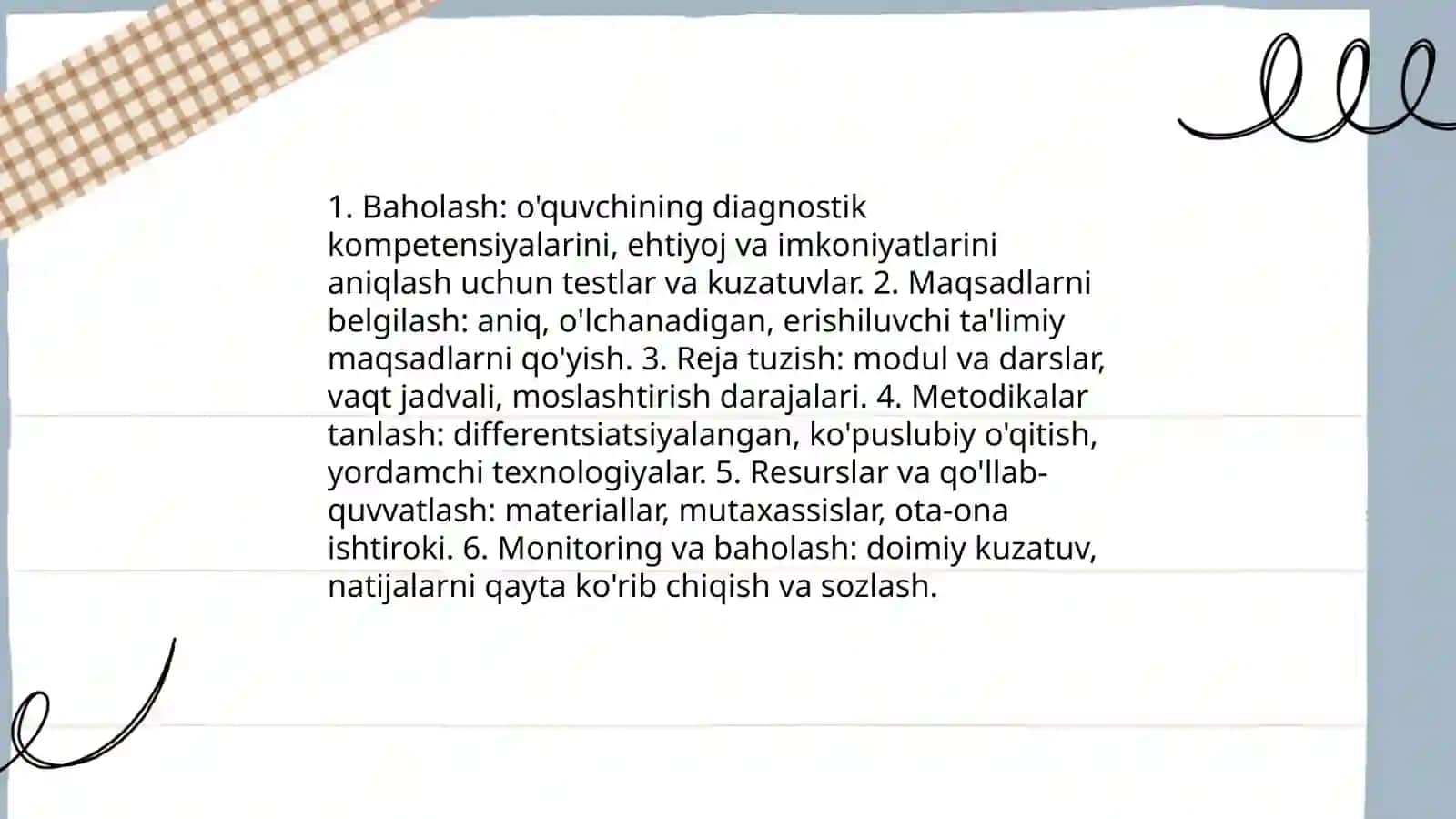 Talimning universal dizayni va individual talimiy reja 4