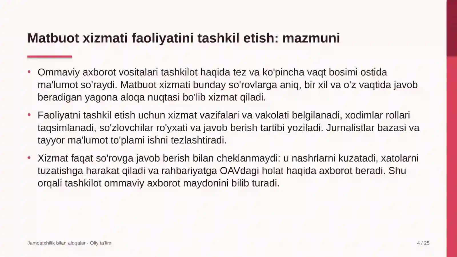 geoaxborot tizimlarida matbuot xizmati faoliyatini tashkil etish 9737 4