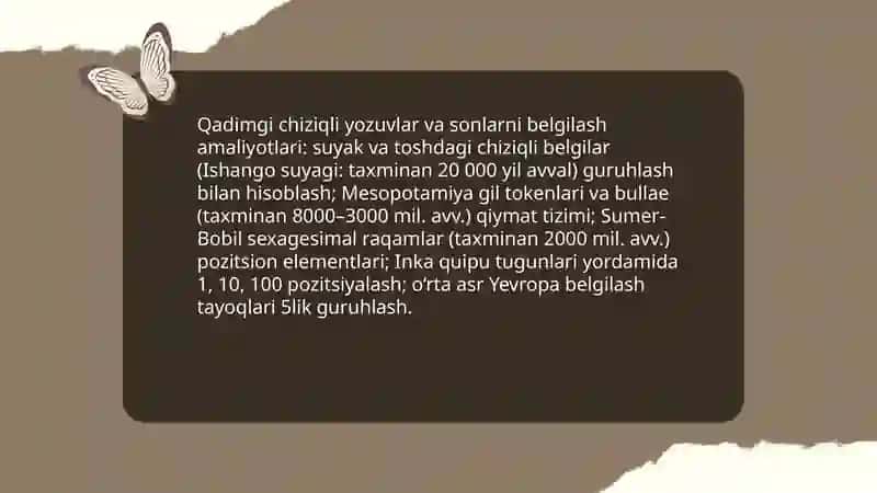 Natural son va nol tushunchasining vujudga kelishi tarixini o‘rganish 4