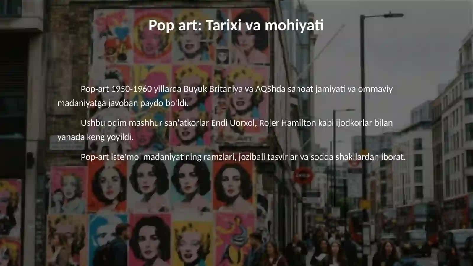 Tasviriy sanat fanini oʻqitishda yangi oqim va yonalishlarini uslublari ( pop art, zentangle, dodling uslublari) 4