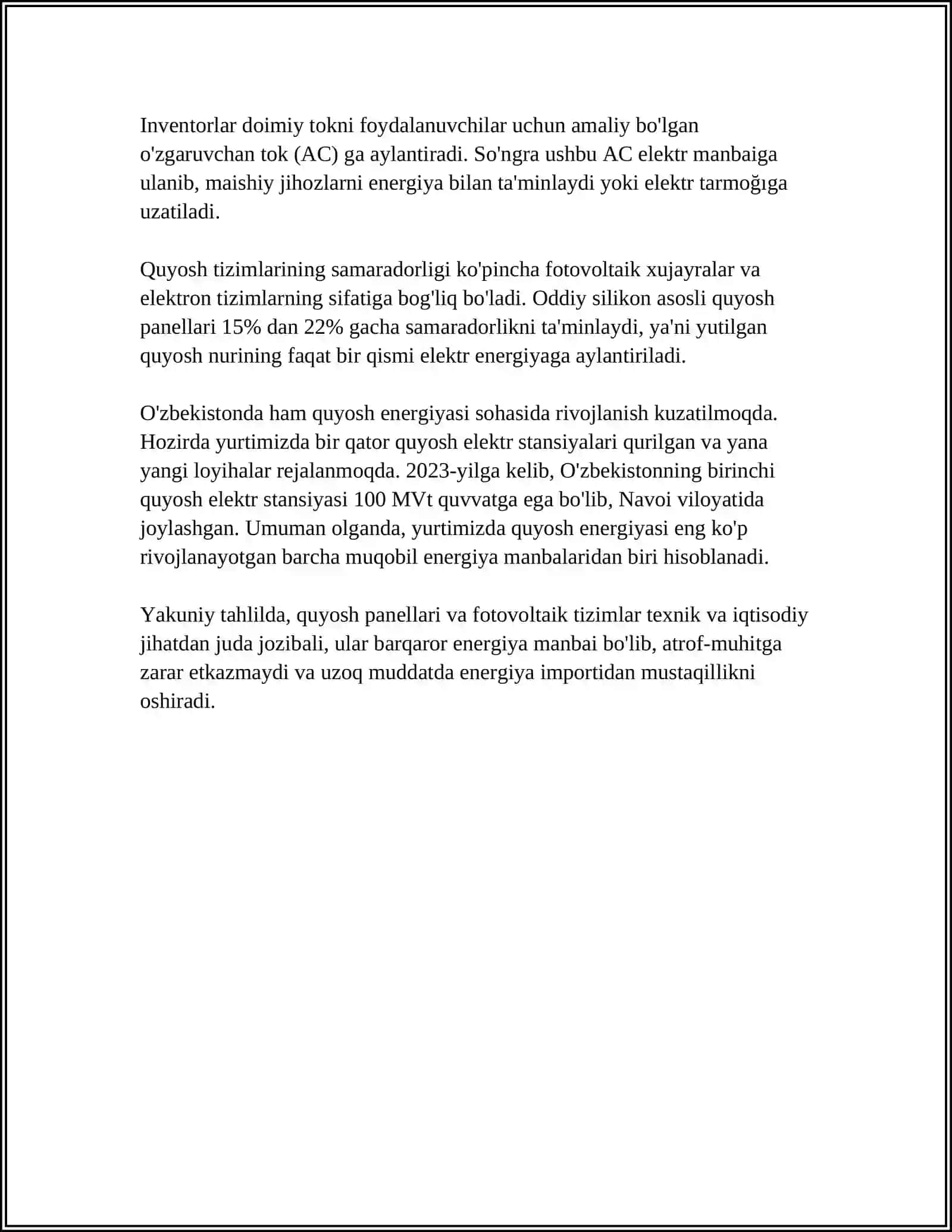 INDIVIDUAL QURILISH UCHUN ENERGIYANI TEJASH TEXNOLOGIYALARI 4