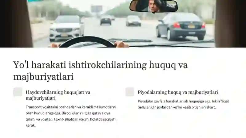 O`zbekistonda yo`l harakati huquqiy tartibga solish 4