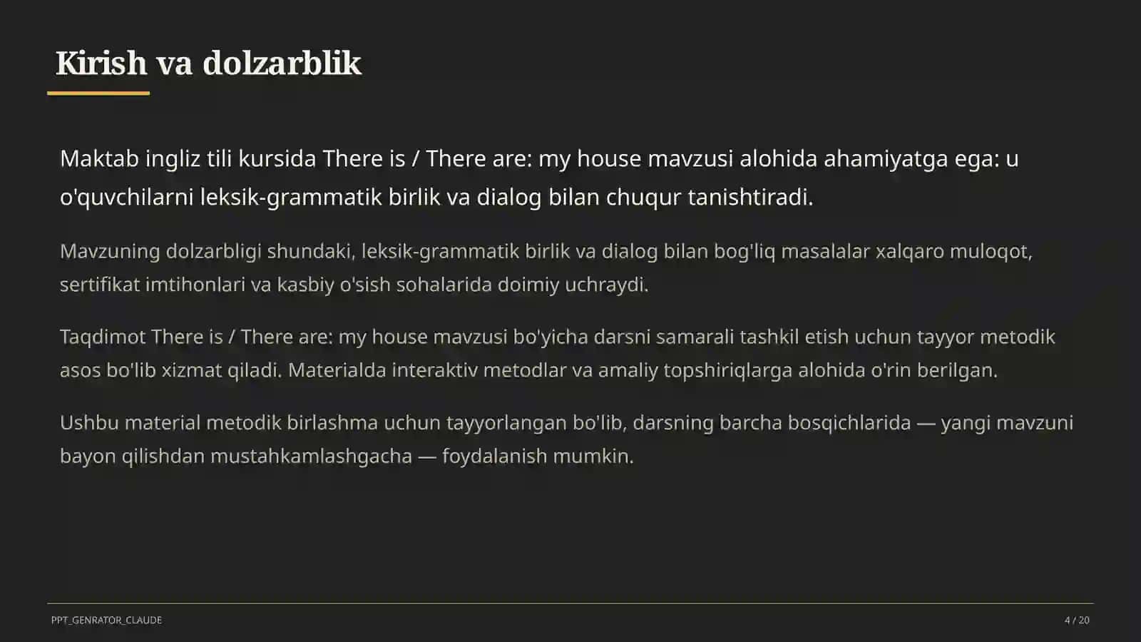 Ingliz tili (1–11) — metodik birlashma uchun 4