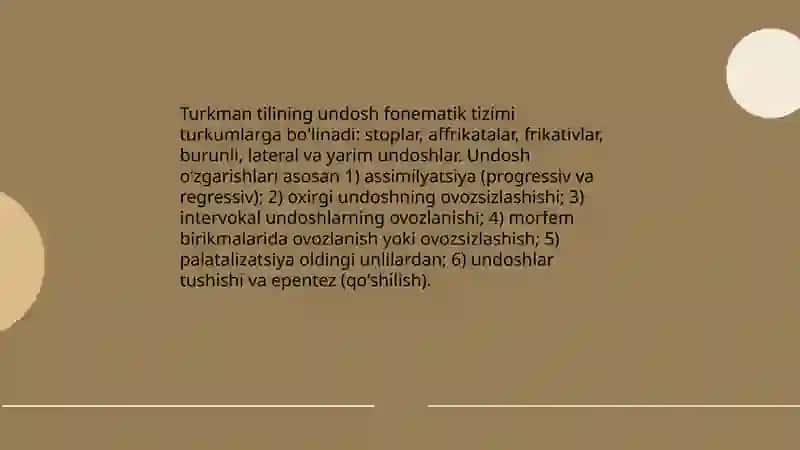 Turkman tilining fonetik, leksik va grammatik xususiyatlari 4