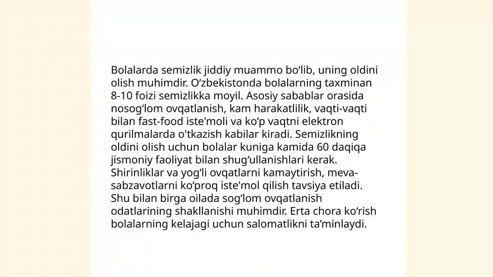 Bolalar salomatligining zamonaviy muammolari 4