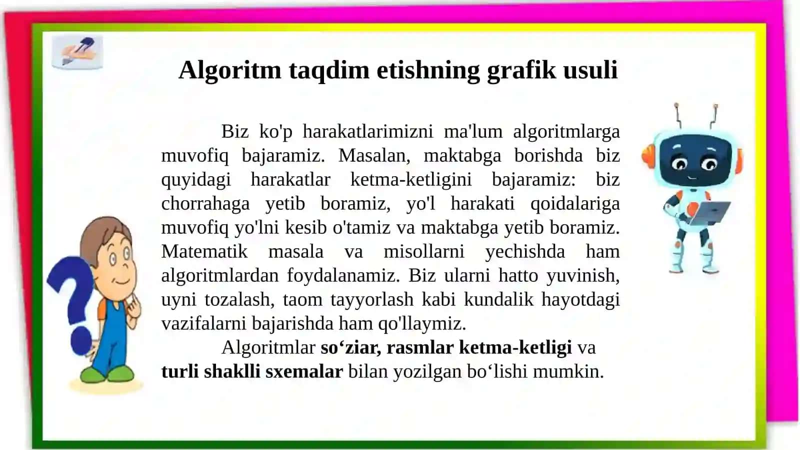 Algoritm taqdim etishning grafik usuli 4