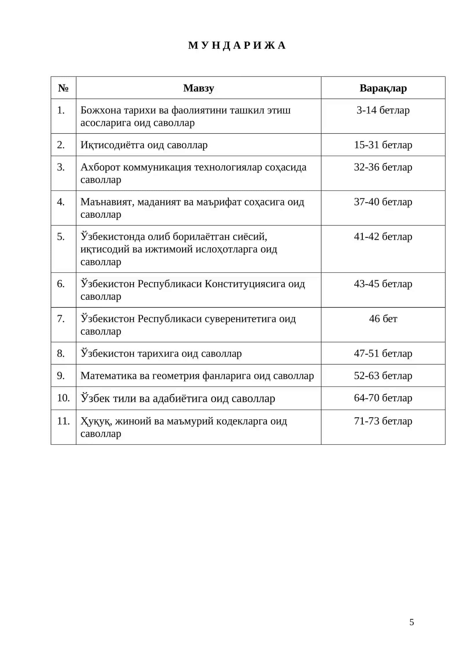 Bojxona qo'mitasiga ishga kirish uchun savol javoblar toplami 4