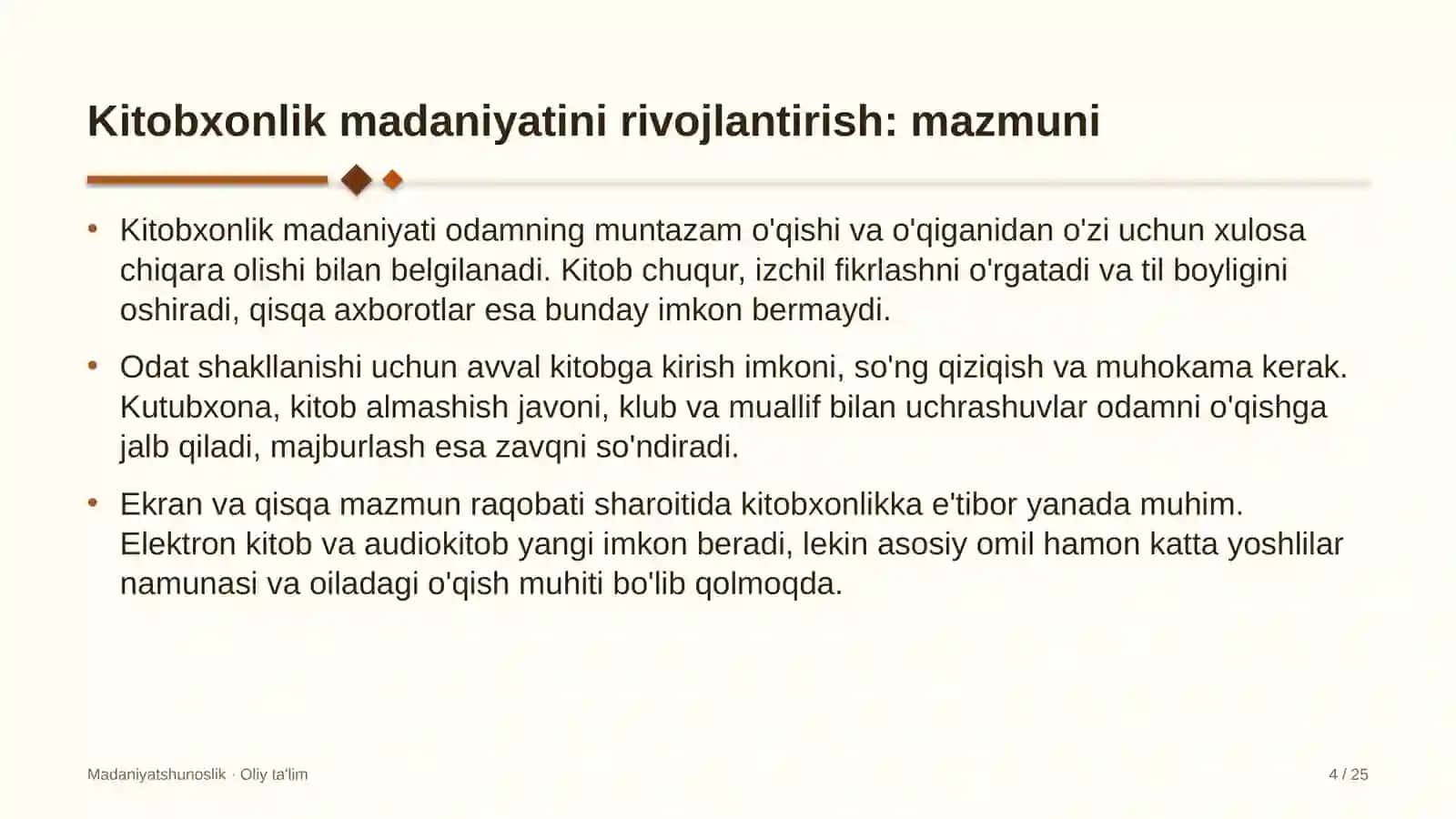 Arxitektura byurolarida kitobxonlik madaniyatini rivojlantirish 4