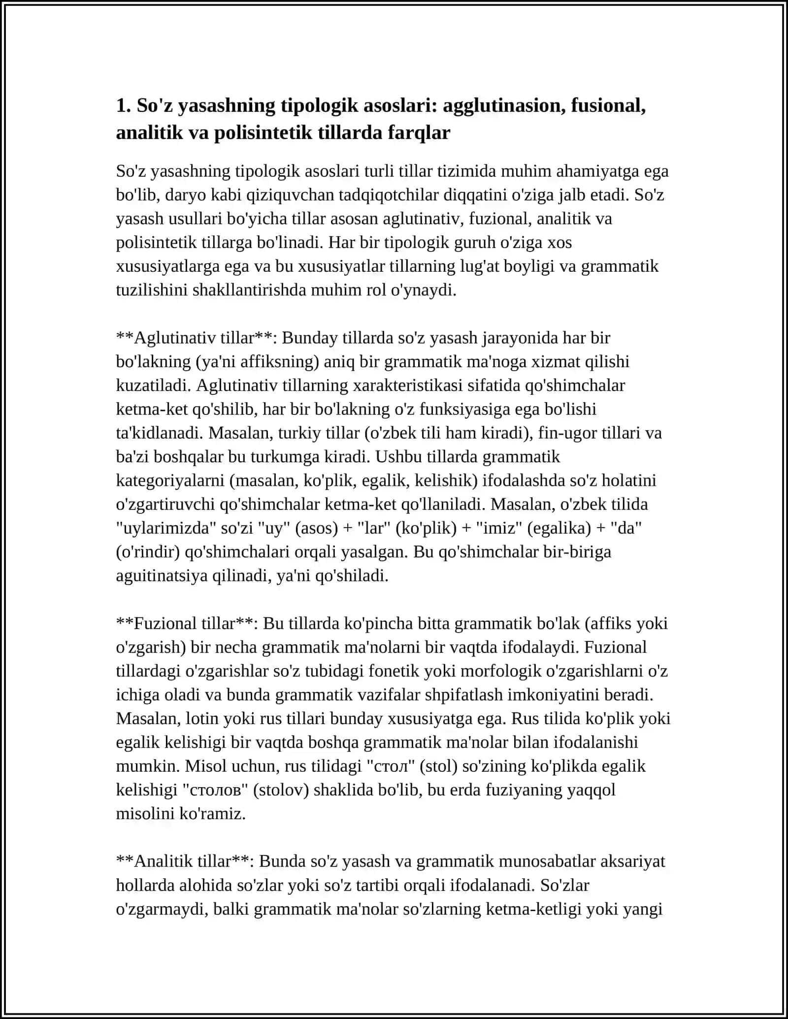 TURLI TUZILISHLI TILLARDA SO'Z YASASH USULLARINING UMUMIY VA FARQLOVCHI JIHATLARI 4