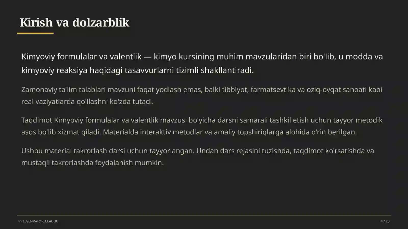 Kimyoviy formulalar va valentlik (7-sinf) 4