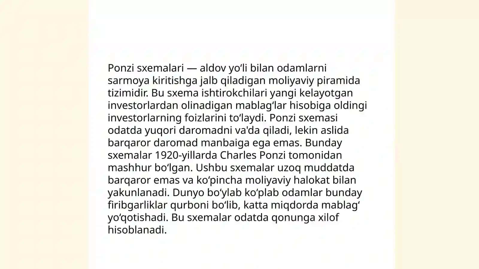 Piramida sxemalari 4