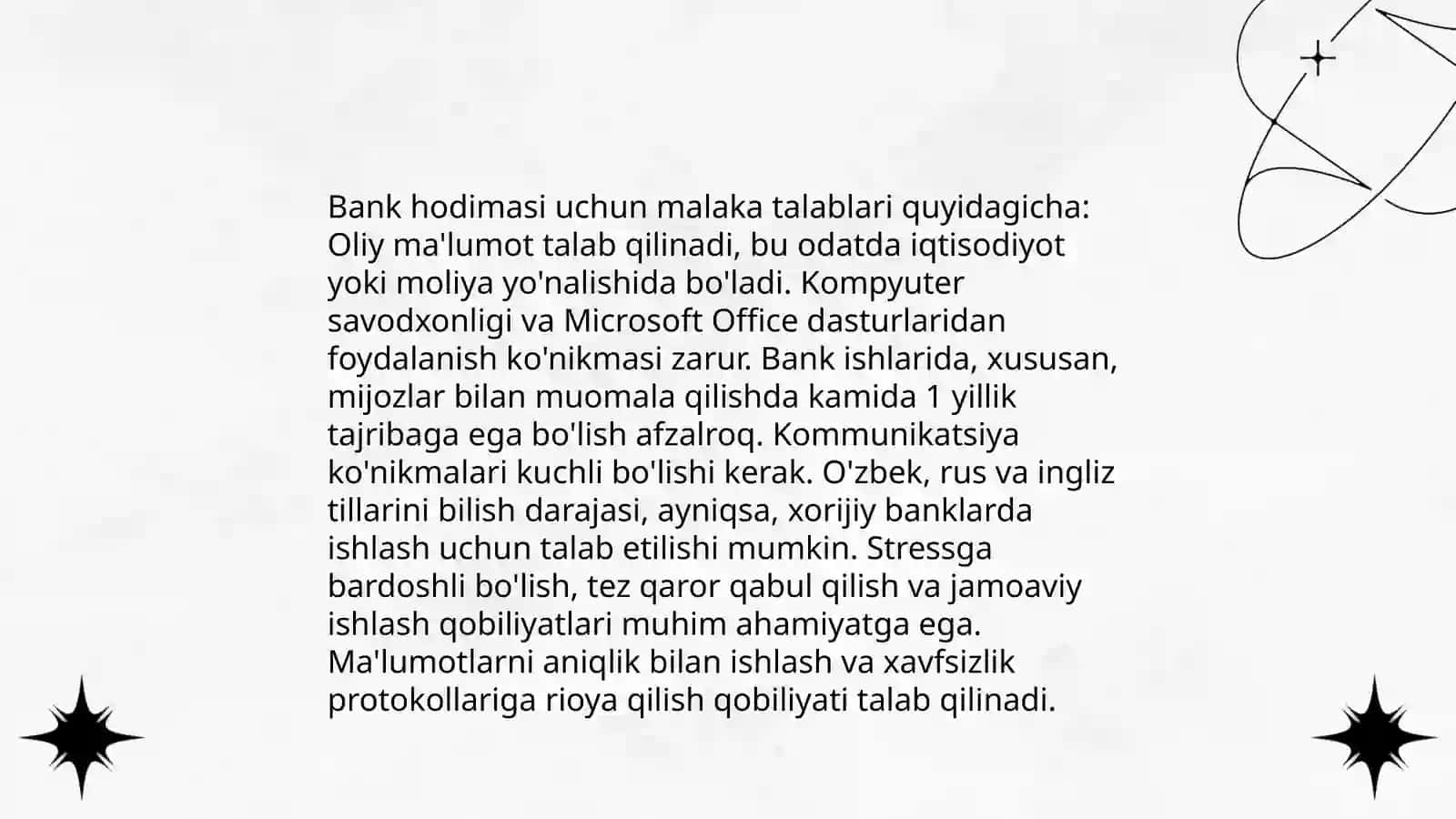 Bank hodimasi vazifalari 4