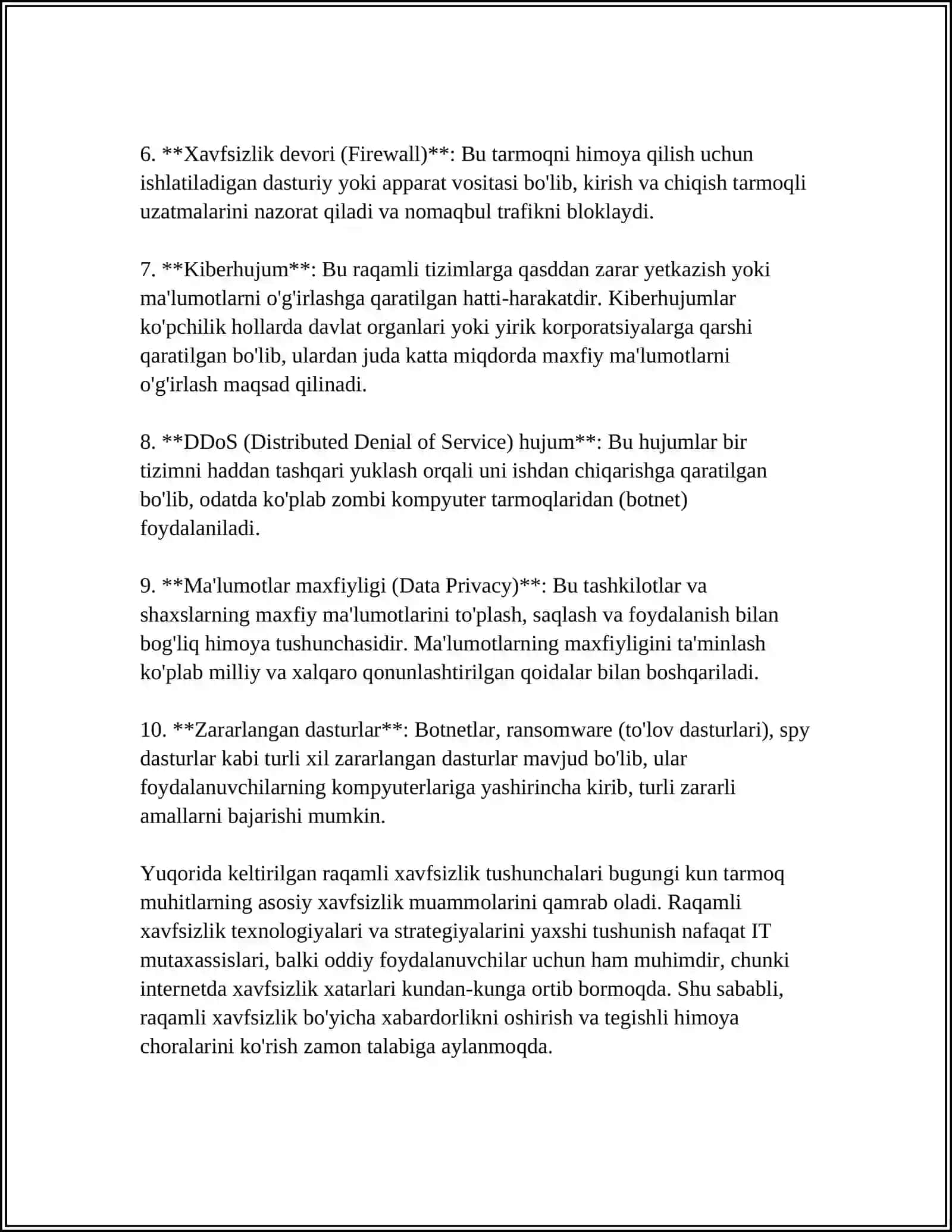 RAQAMLI BANKLAR XAFSIZLIGINI TA'MINLASH VA ULARNING TEXNIK TALABLARI 4