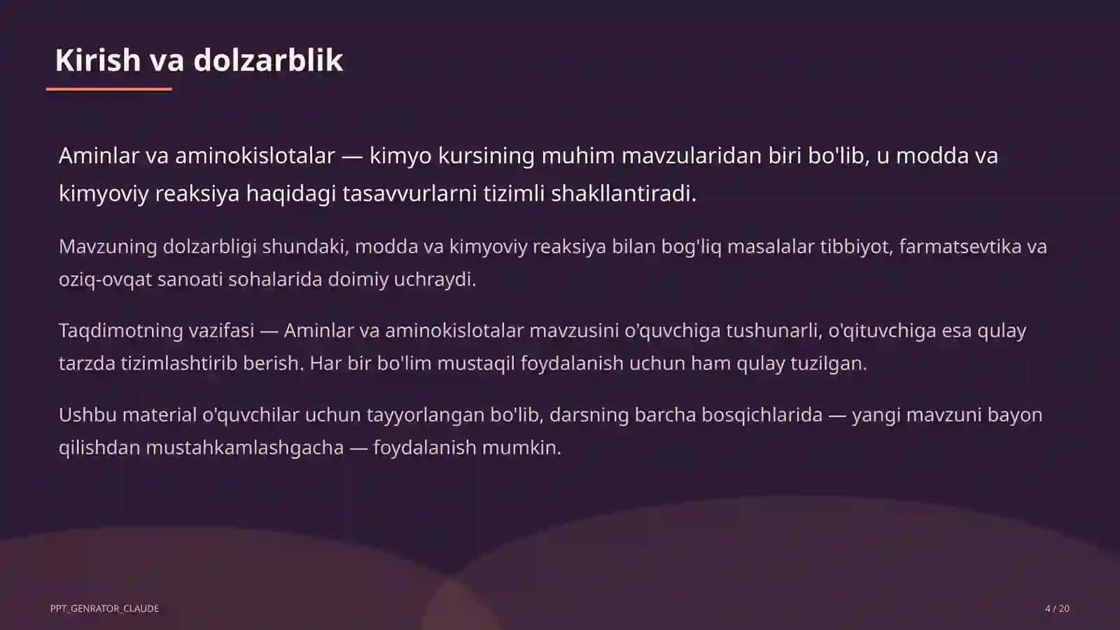 Aminlar va aminokislotalar (11-sinf) 4