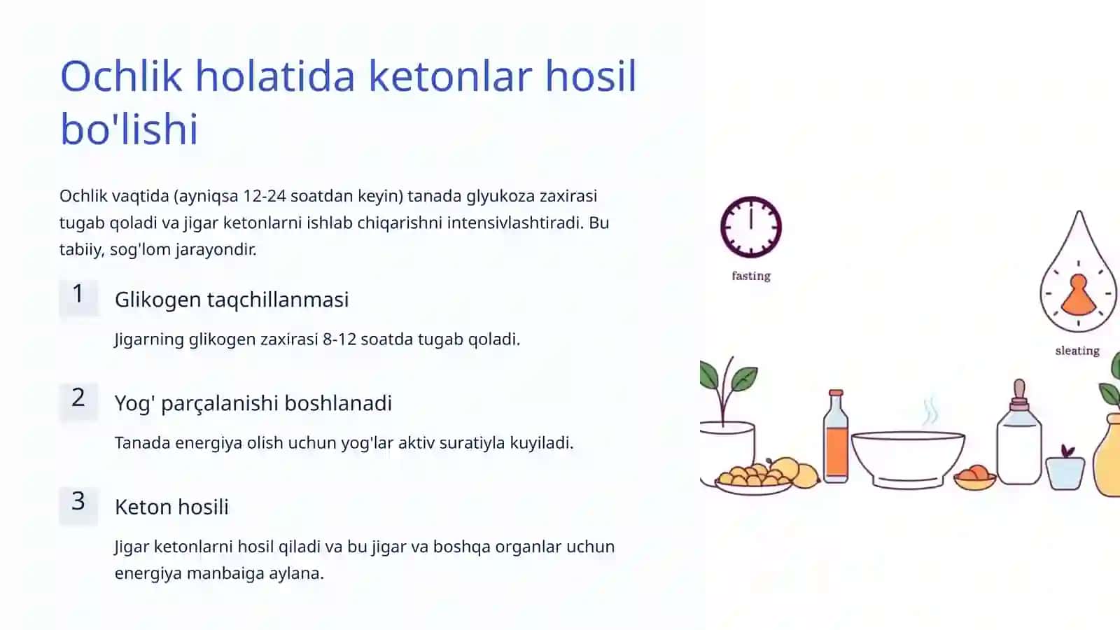 Qandli diabet, ochlik va ketonuriya/ketonemiya 4