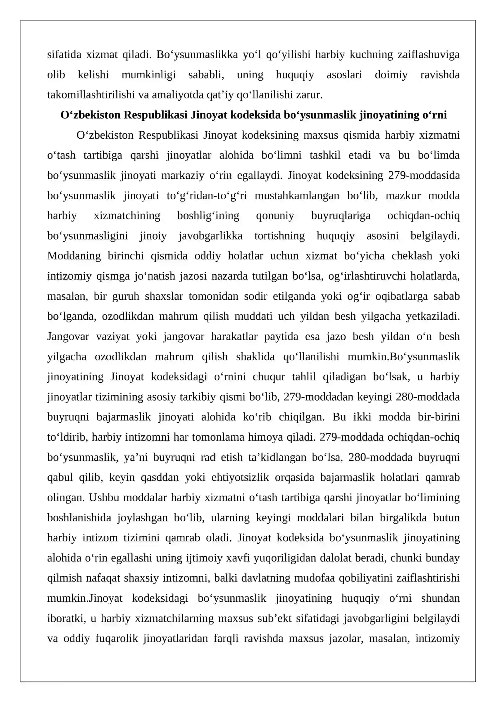 Bo‘ysunmaslik jinoyati huquqiy tahlili 4