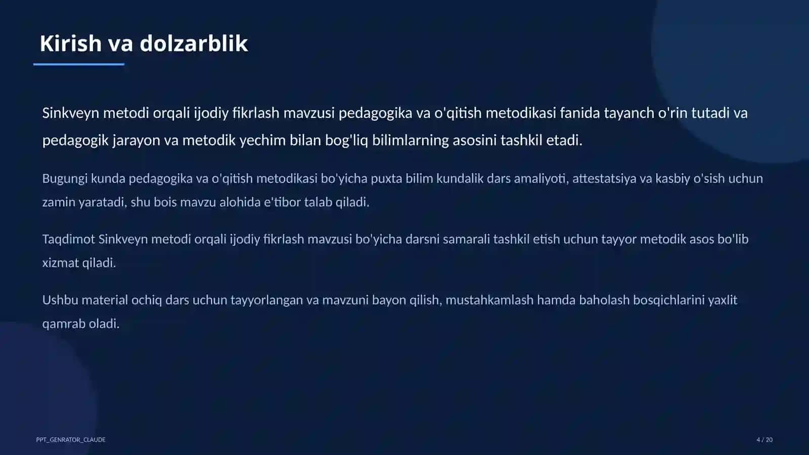 Sinkveyn metodi orqali ijodiy fikrlash 4