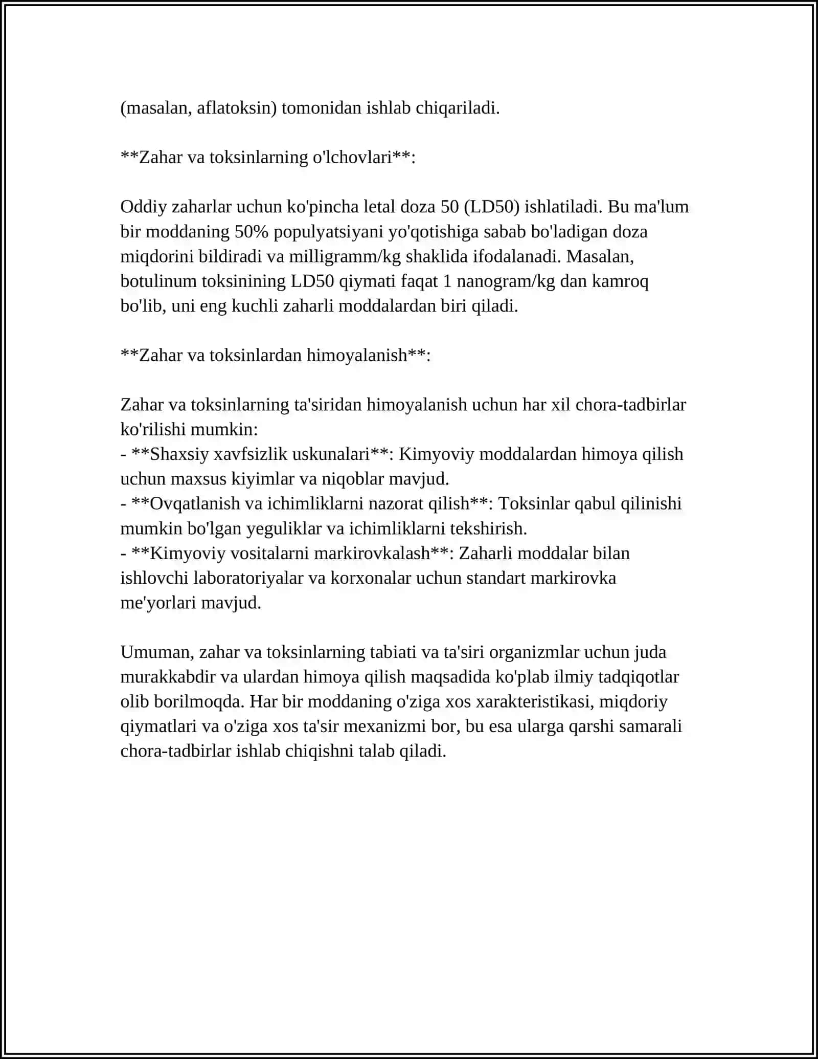 BIOORGANIK KIMYO MUSTAQIL ISH 4