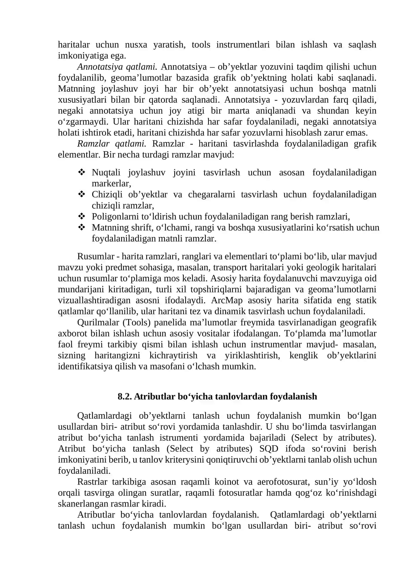 BOB. ATRIBUTIV MA’LUMOTLAR BILAN ISHLASH 4