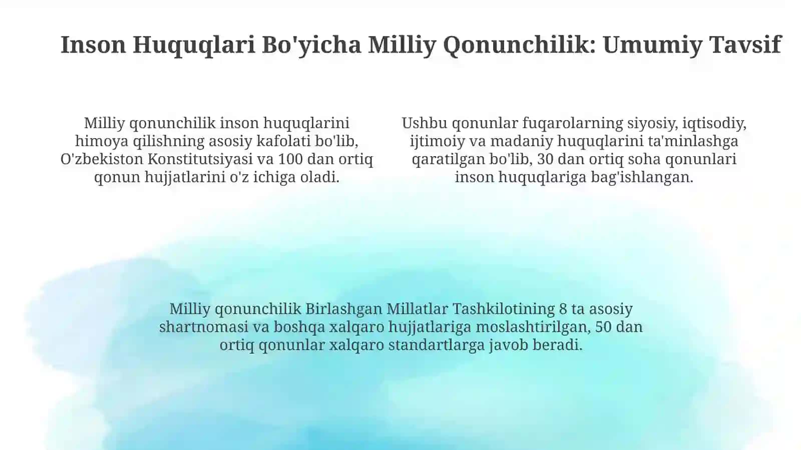 O'zbekiston Respublikasi Konstitutsiyasi - Inson Huquqlarining Asosi 4