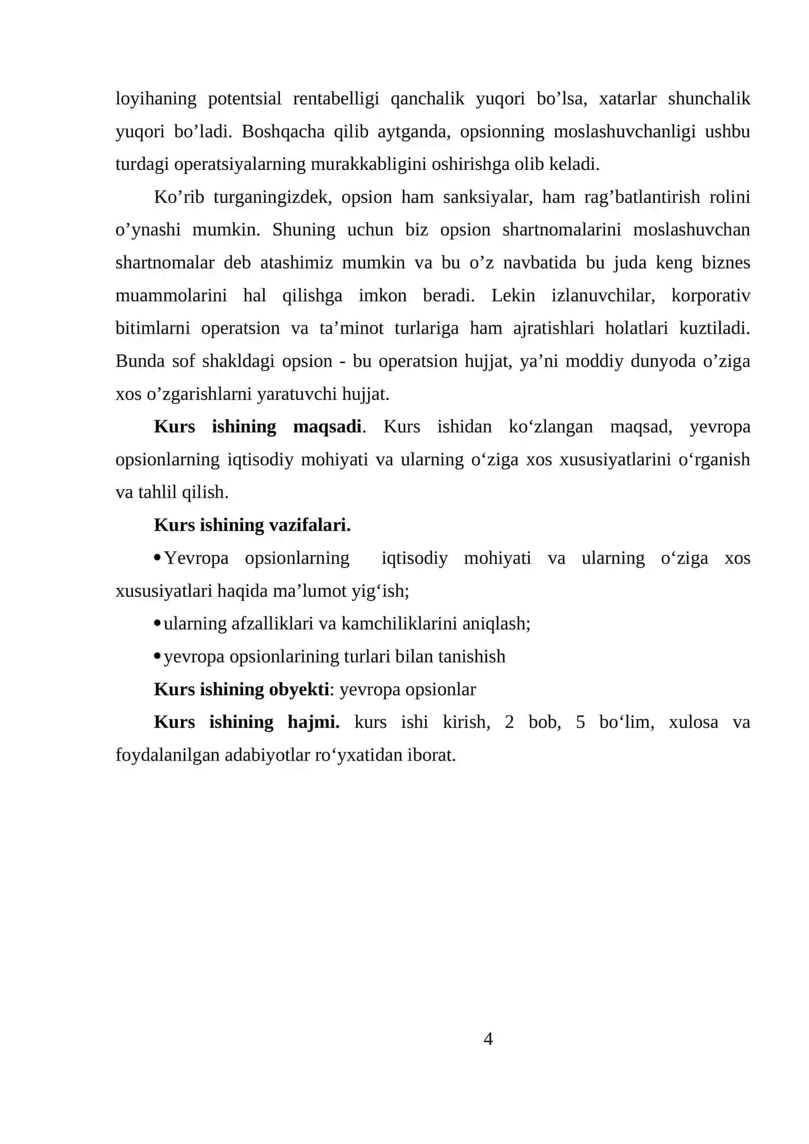 YEVROPA OPSIONLARI 4