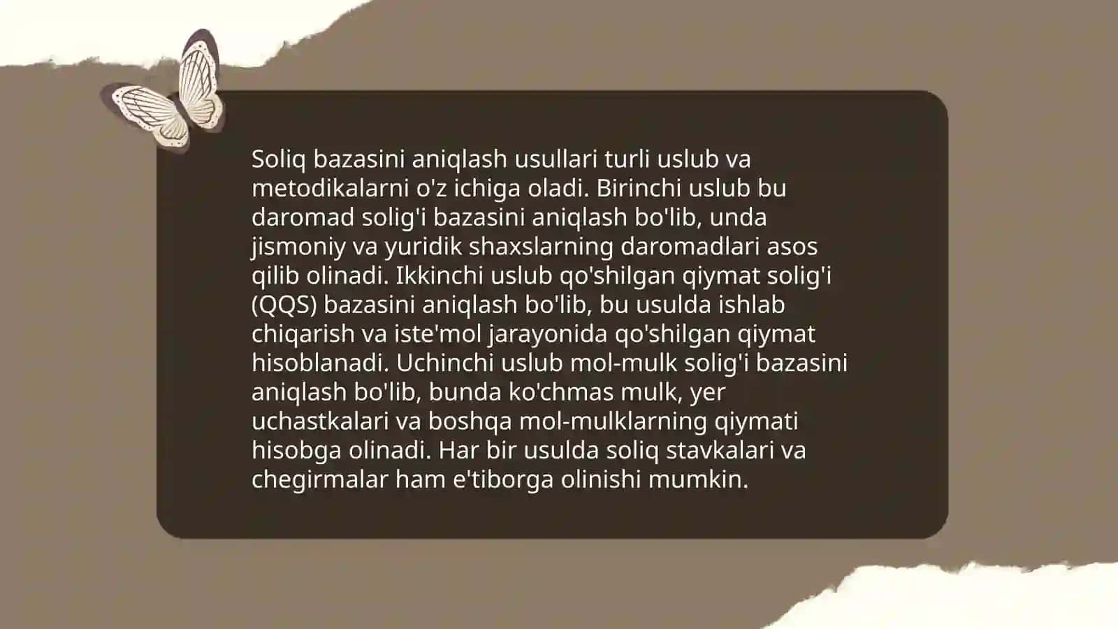 Yuridik shaxslarning mol-mulkidan olinadigan soliq 4