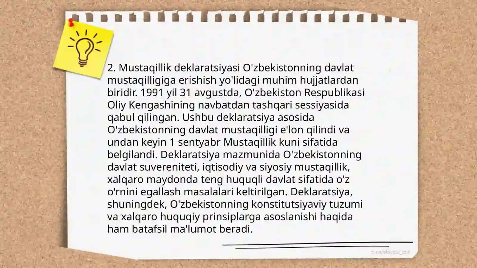 Mustaqil Oʻzbekiston Respublikasi tashkil topishinng tarixiy ahamiyati. Oʻzbekistonning oʻziga xos istiqlol va taraqqiyot yoʻli 4