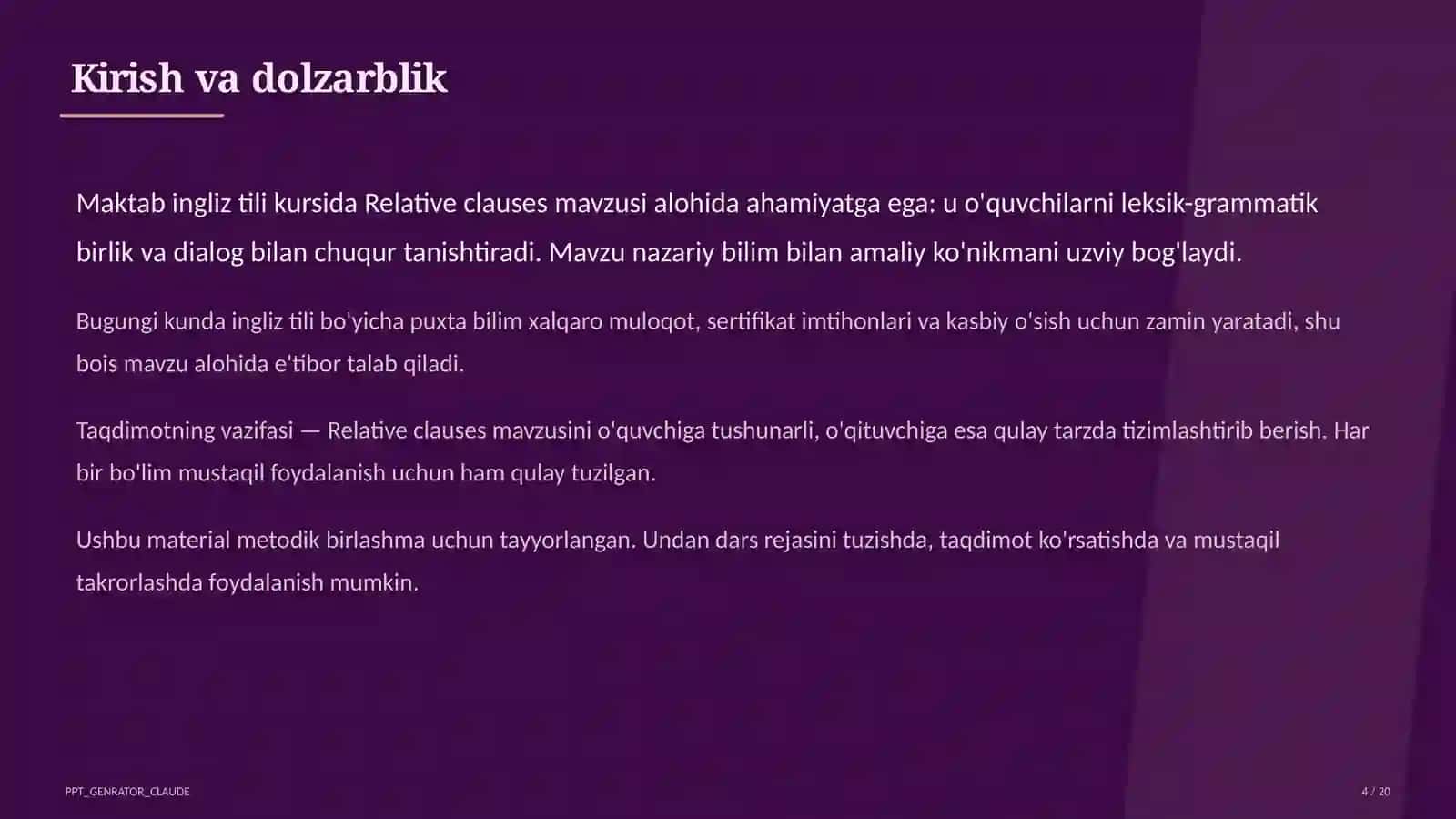 Relative clauses (10-sinf) 4