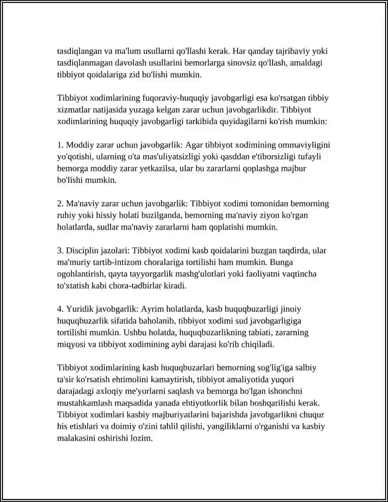 TIBBIYOT XODIMLARINING KASB HUQUQBUZARLARI 4