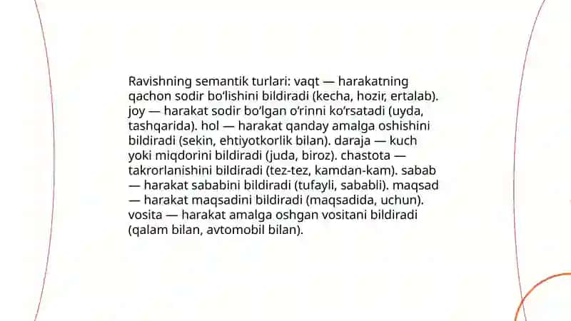 Ravish so‘z turkumi 4