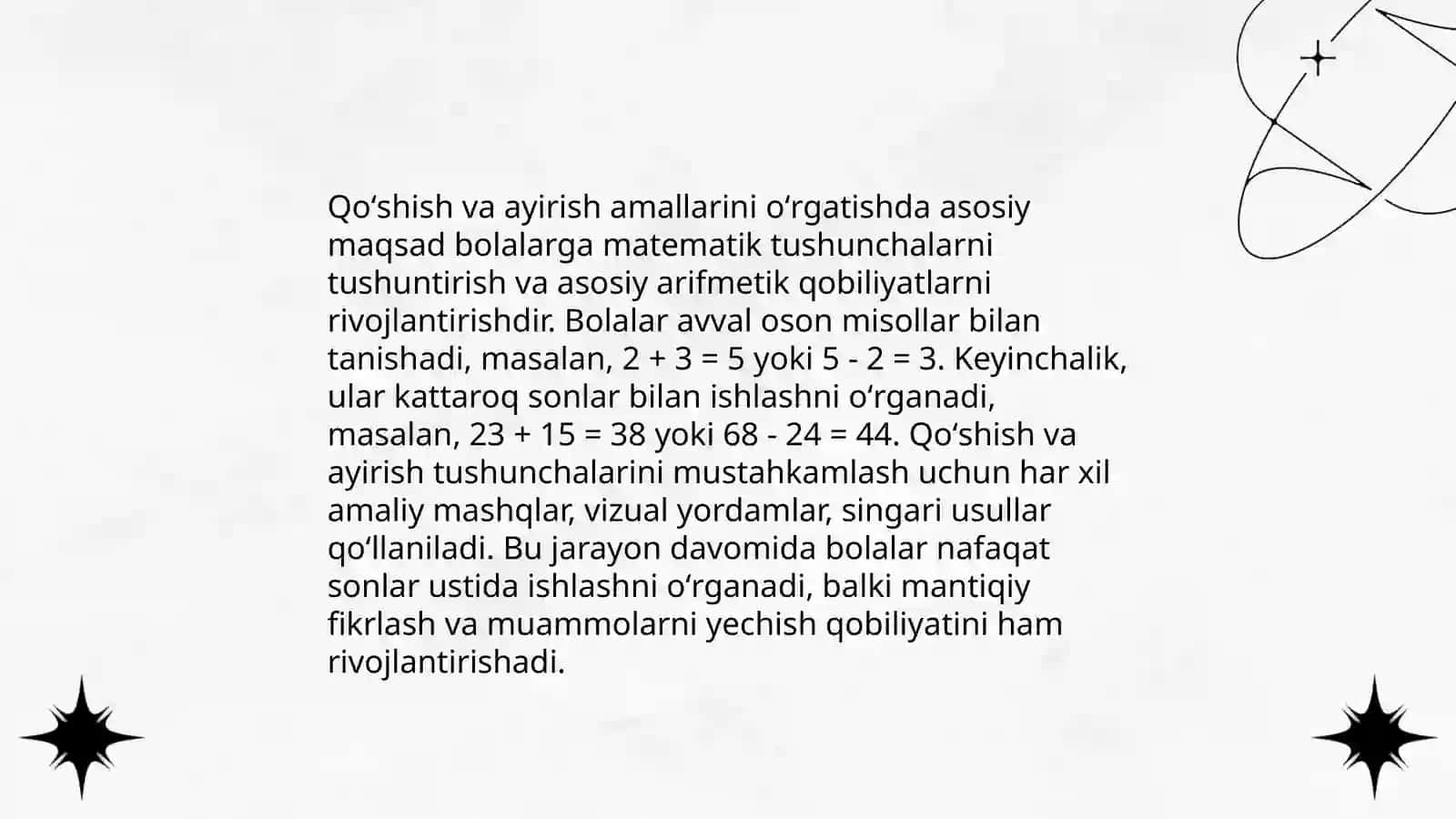 Boshlangʻich sinflarda matematika oʻqitishda kompetensiyaviy yondashuv.Oʻquv dasturi tahlili 1-2-3-4 sinflar kesimida 4