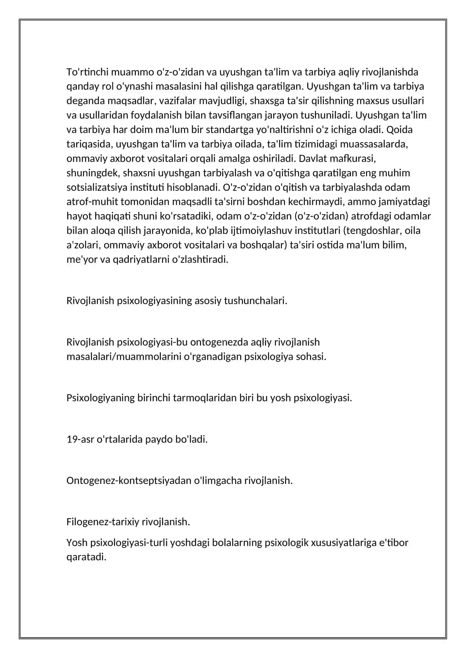 Bolalar psixologiyasi muammolarining o’rganilishi 4