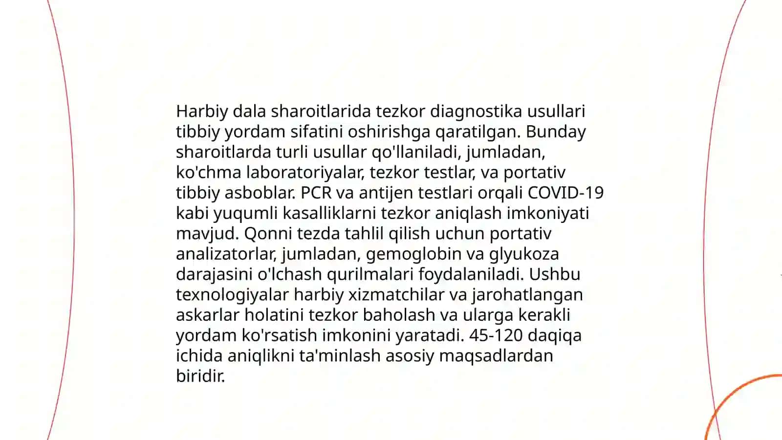 Harbiy dala sharoitlarida bemor va yaradorlarda shoshilinch terapevtik yordam ko'rsatishning prinsiplari. Urush va tinchlik davrida harbiy sharoitda qon rezus omilini aniqlash 4